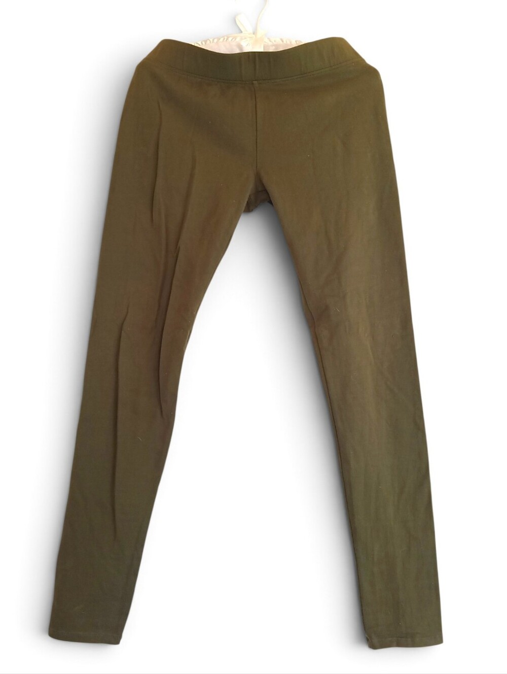 Pact Olive Green Leggings Sustainable Natural Fiber Stretch Organic Basic Layers